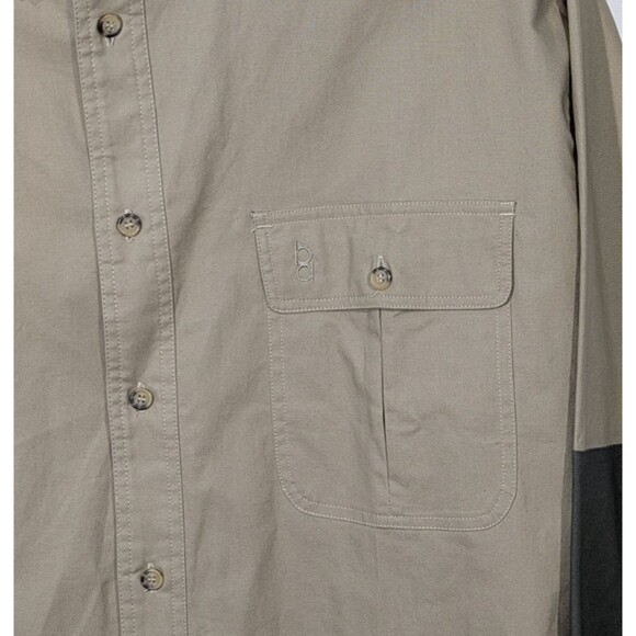 Bob Allen Shooting Shirt Men's XL Khaki & Green Hunting Outdoor Long Sleeve - Picture 7 of 12